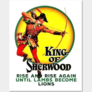 Robin Hood King of Sherwood Comic Book Style Posters and Art